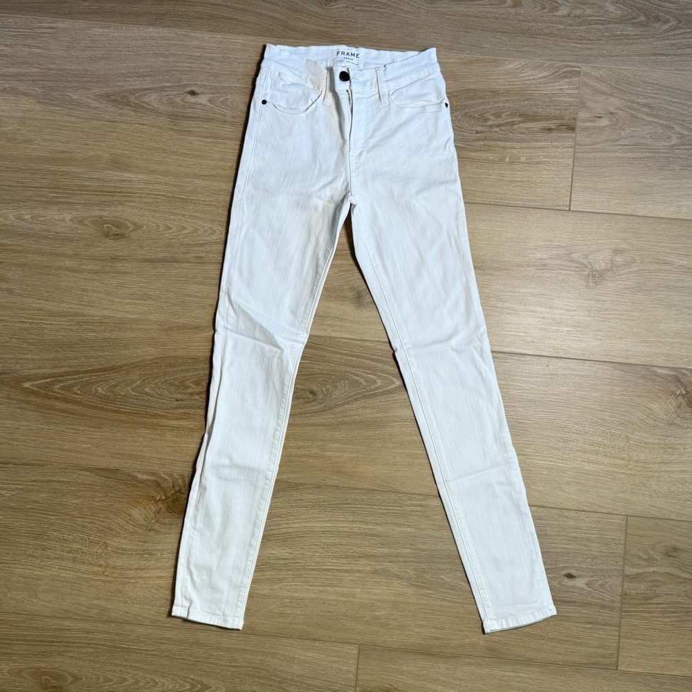 Frame Denim White Skinny Jeans